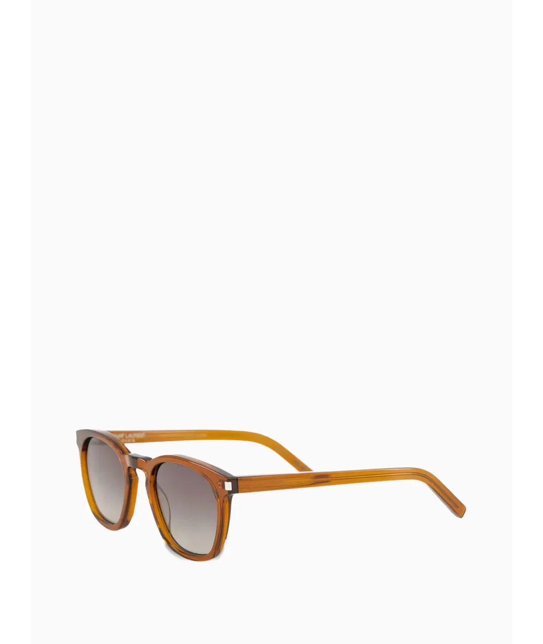 SAINT LAURENT Коричневые солнцезащитные очки, фото 2