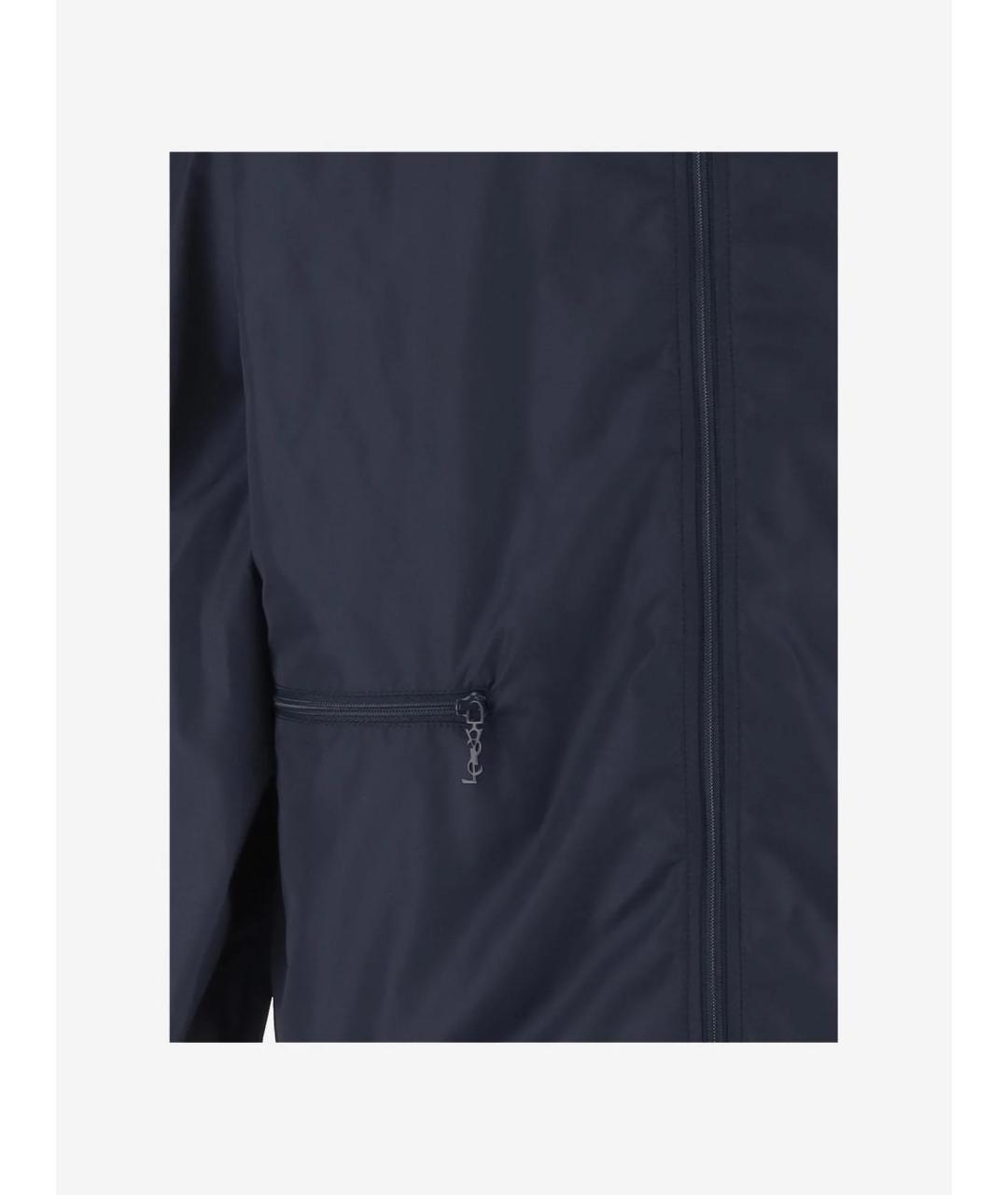 SAINT LAURENT Темно-синяя полиамидовая куртка, фото 3