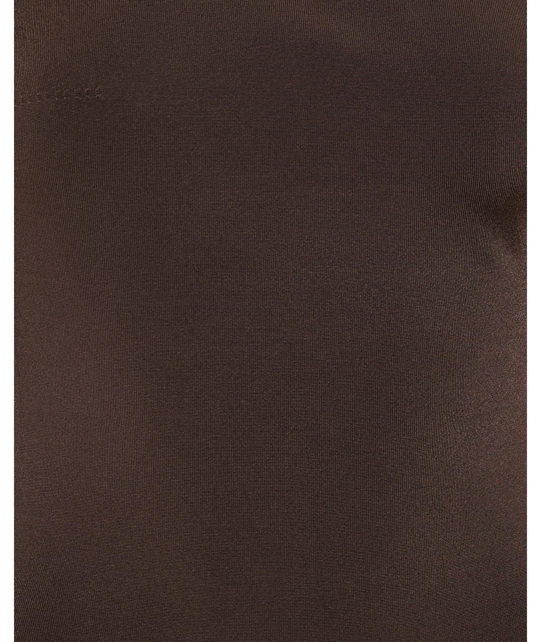 SAINT LAURENT Коричневая вискозная майка, фото 3