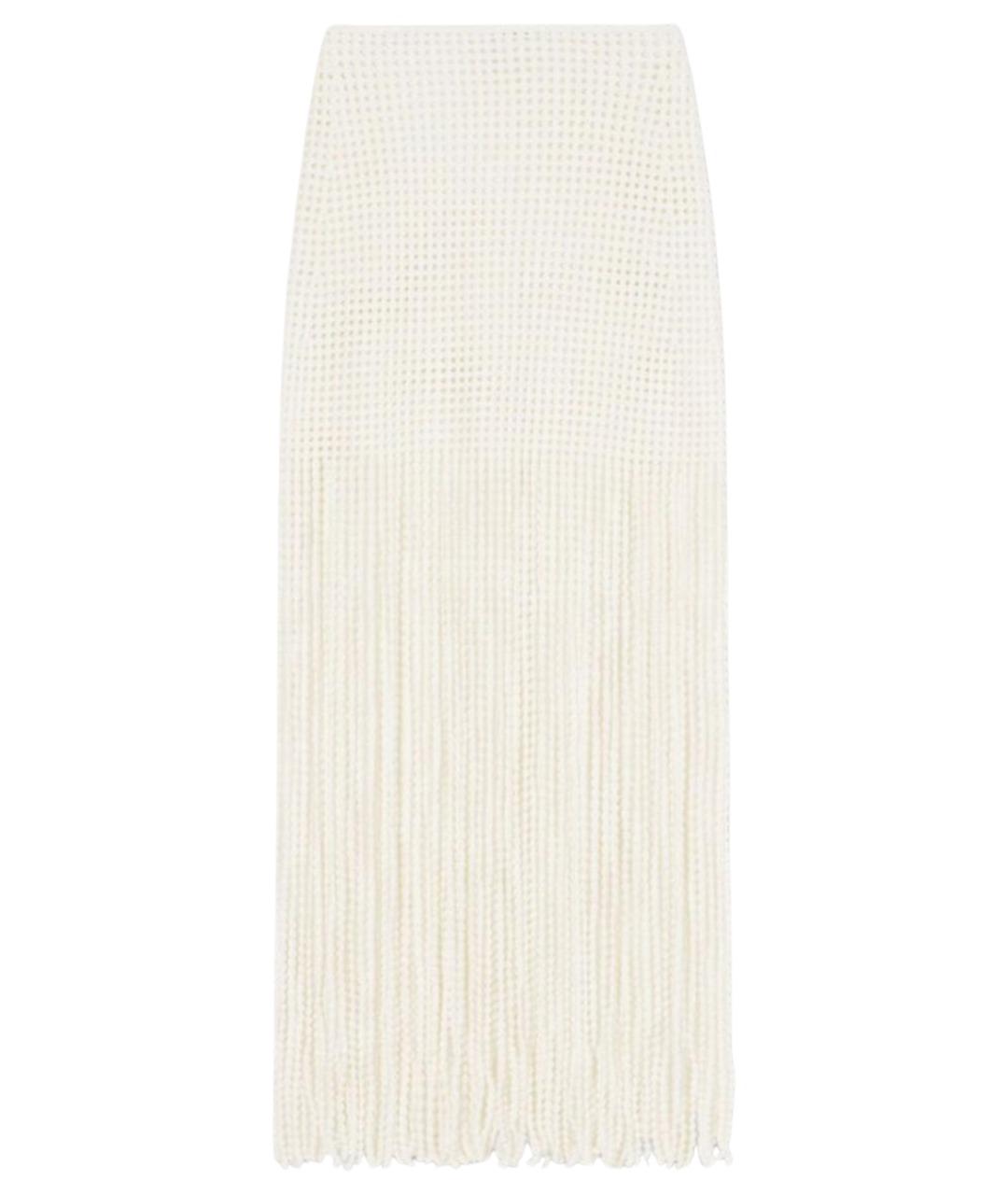 ALAIA Белая вискозная юбка миди, фото 1