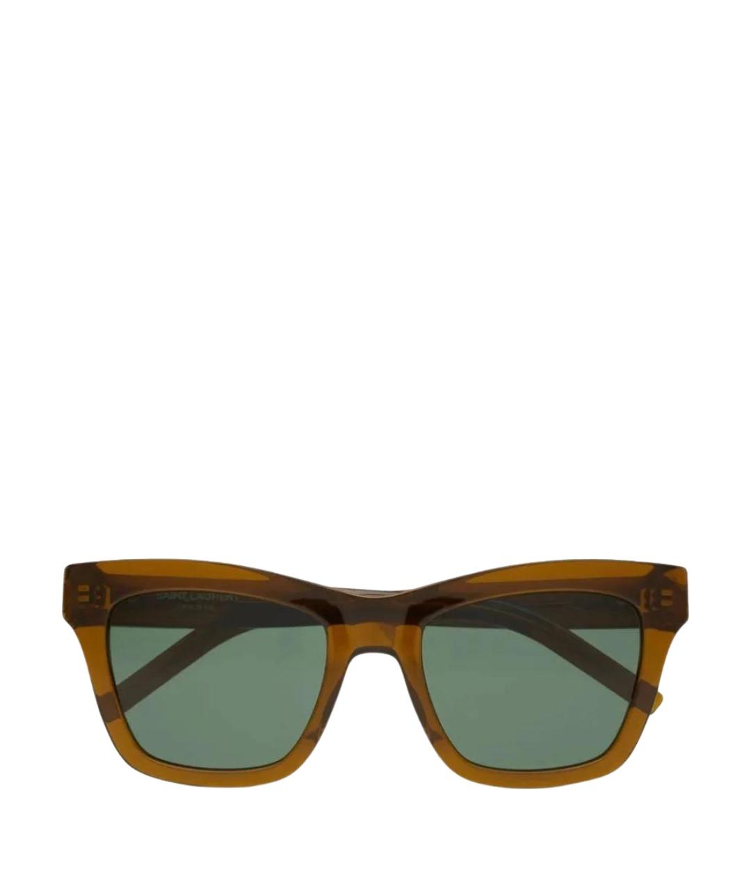 SAINT LAURENT Коричневые солнцезащитные очки, фото 1