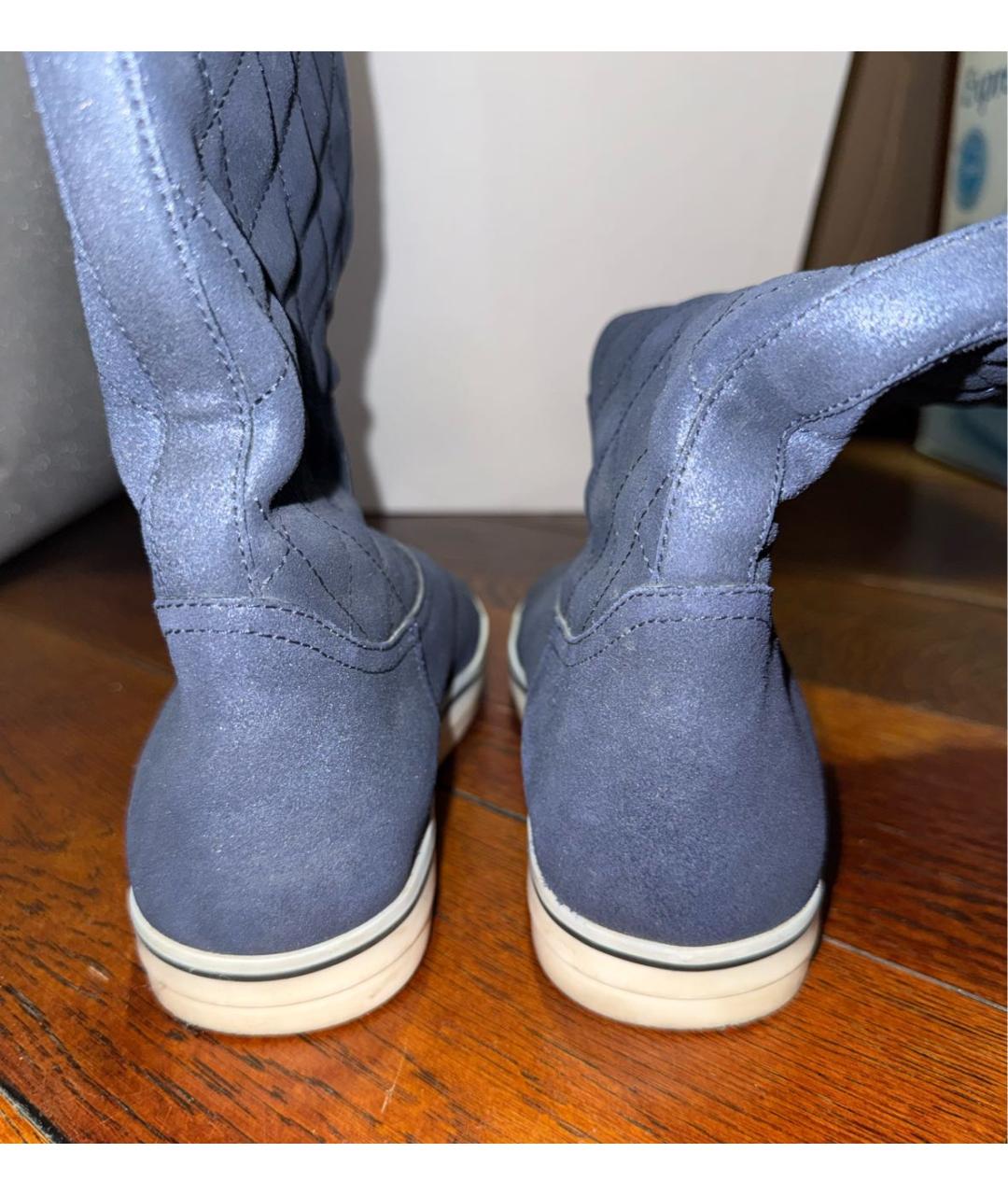 CHANEL Темно-синие сапоги, фото 4