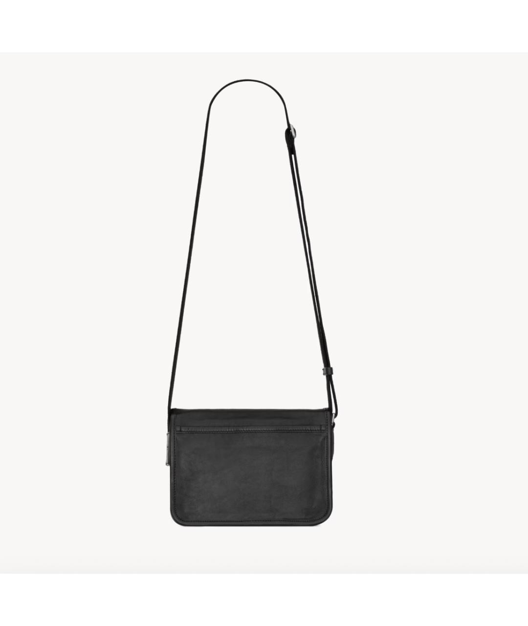 SAINT LAURENT Черная кожаная сумка на плечо, фото 3