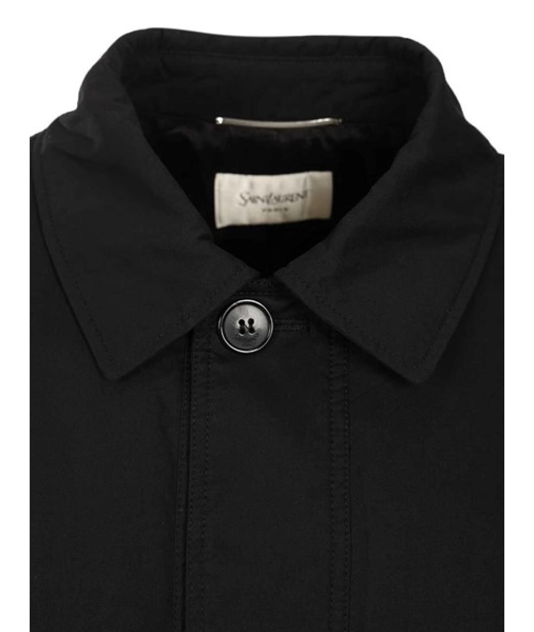 SAINT LAURENT Черная хлопковая куртка, фото 6