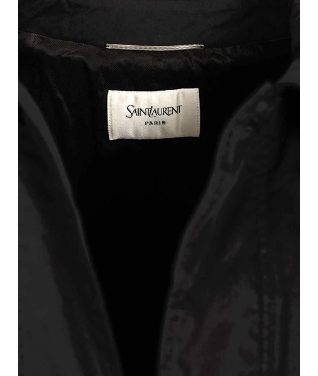 SAINT LAURENT Черная хлопковая куртка, фото 4
