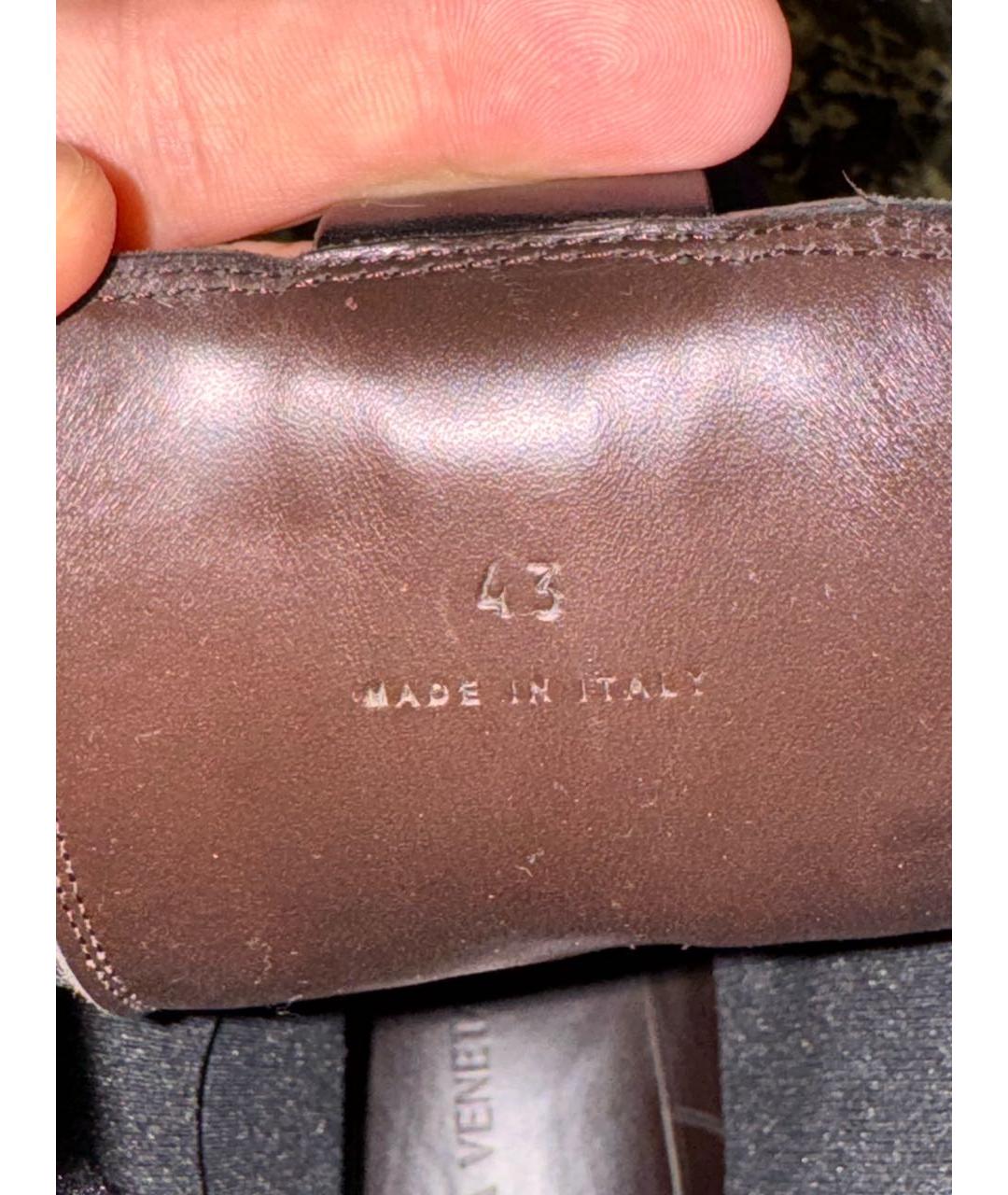 BOTTEGA VENETA Черные кожаные высокие ботинки, фото 5