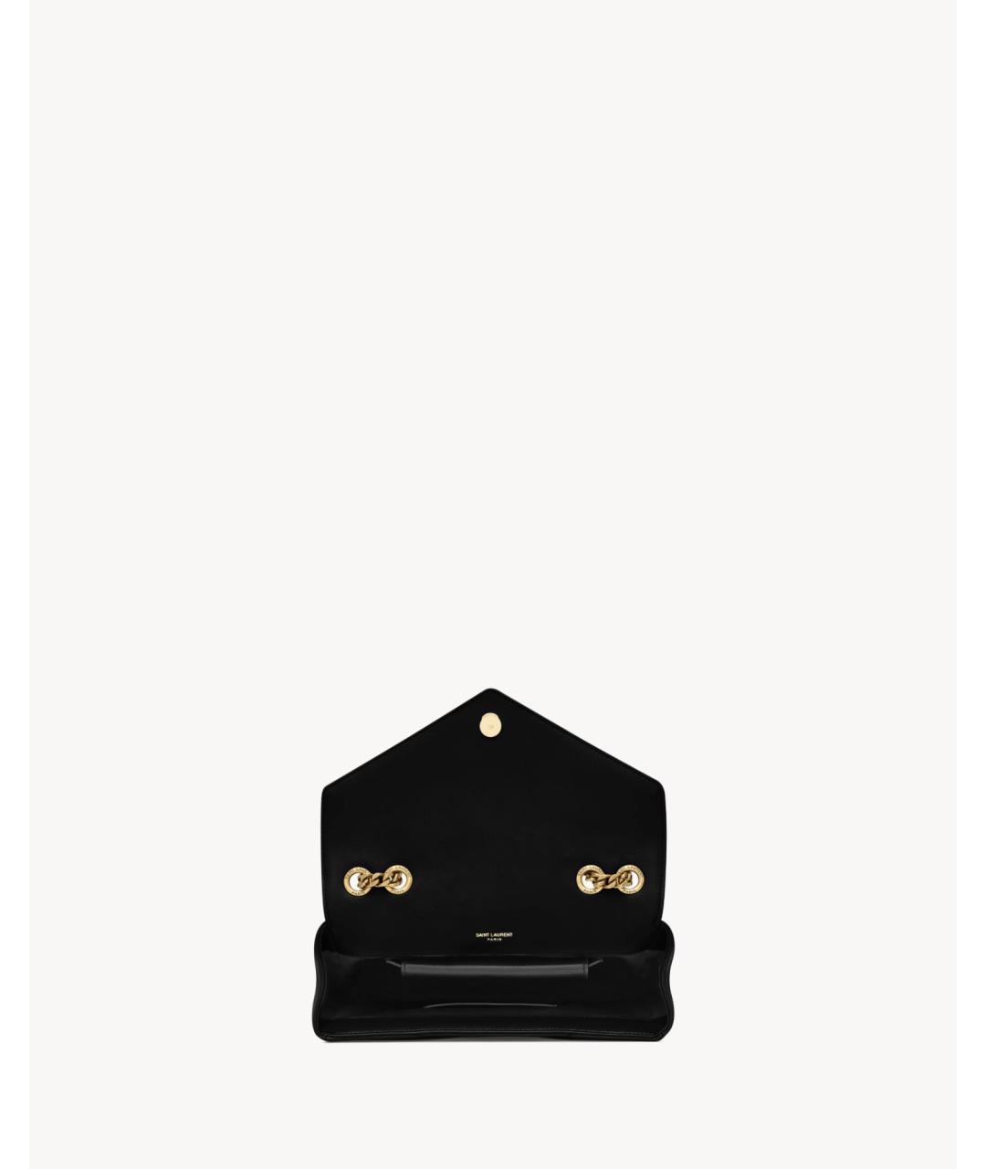 SAINT LAURENT Черная кожаная сумка через плечо, фото 6