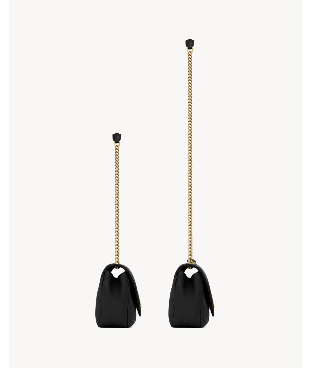 SAINT LAURENT Черная кожаная сумка через плечо, фото 4