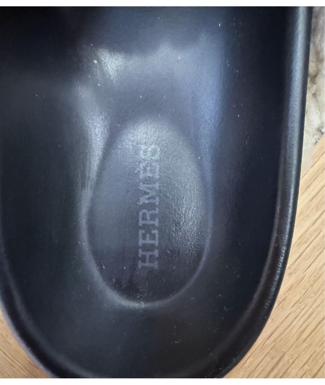 HERMES Коричневые замшевые мюли, фото 7