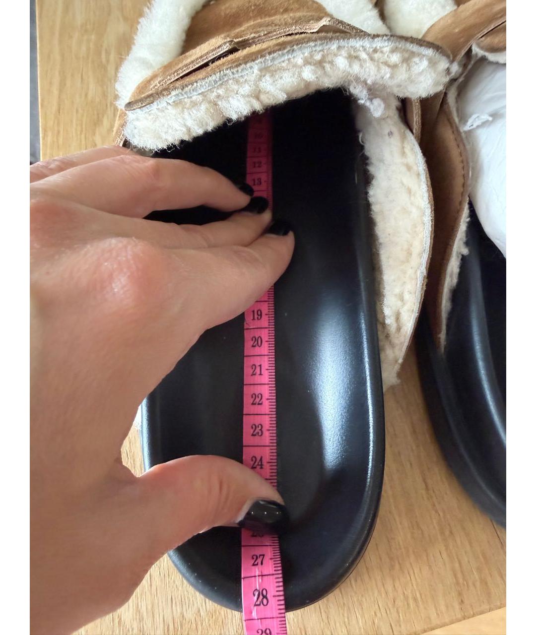 HERMES Коричневые замшевые мюли, фото 6