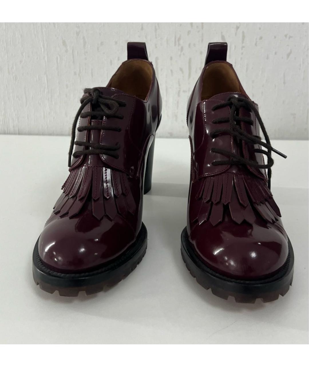 VALENTINO Бордовые кожаные ботильоны, фото 2