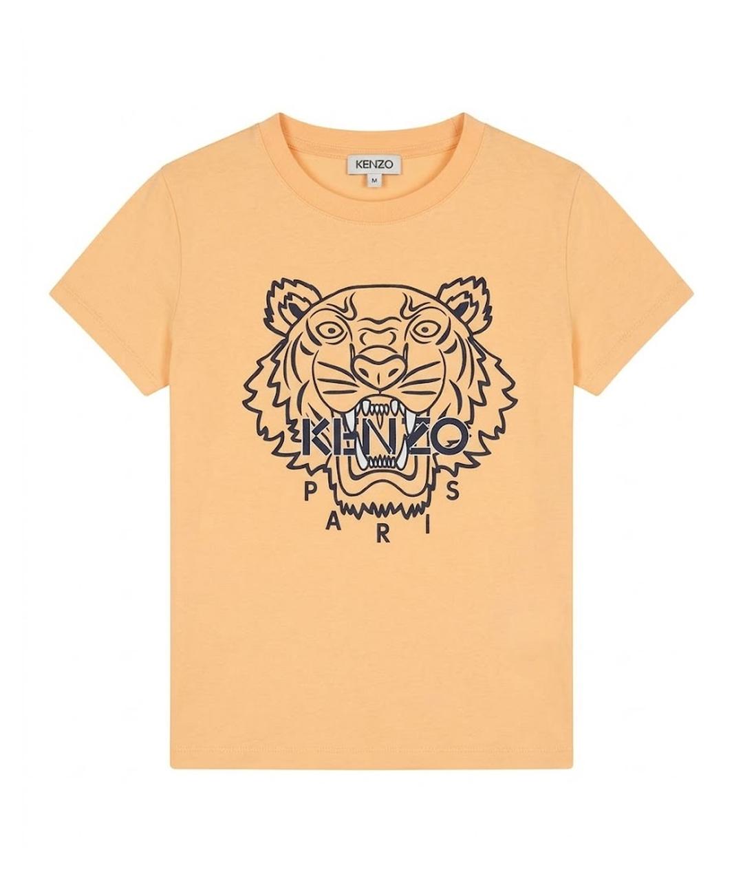 KENZO Бежевая хлопковая футболка, фото 1