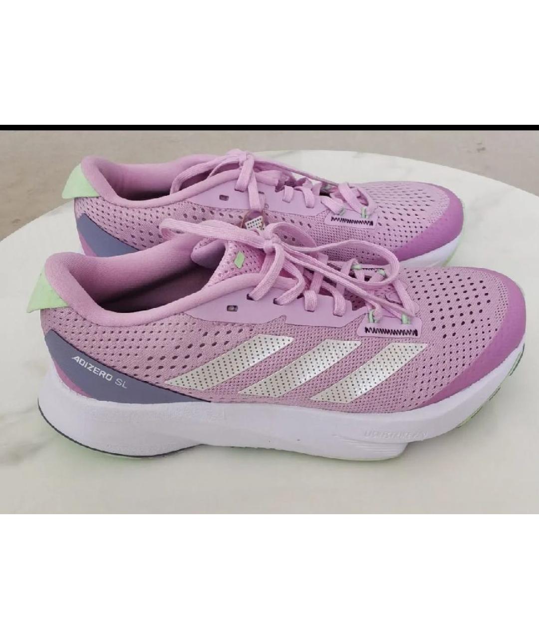 ADIDAS Розовые текстильные кроссовки, фото 2