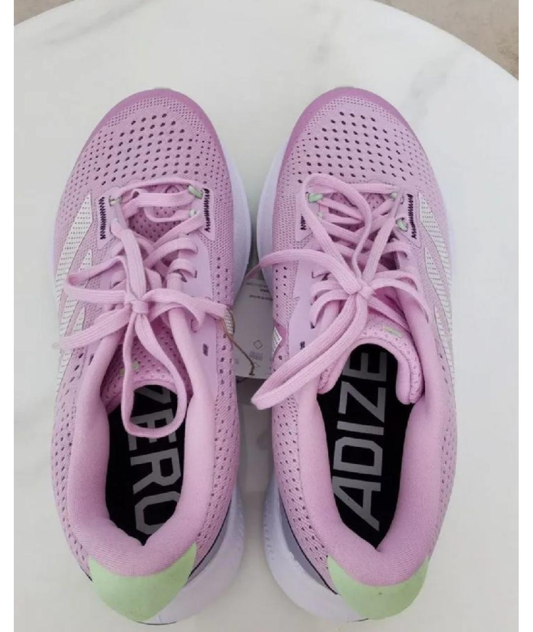 ADIDAS Розовые текстильные кроссовки, фото 4