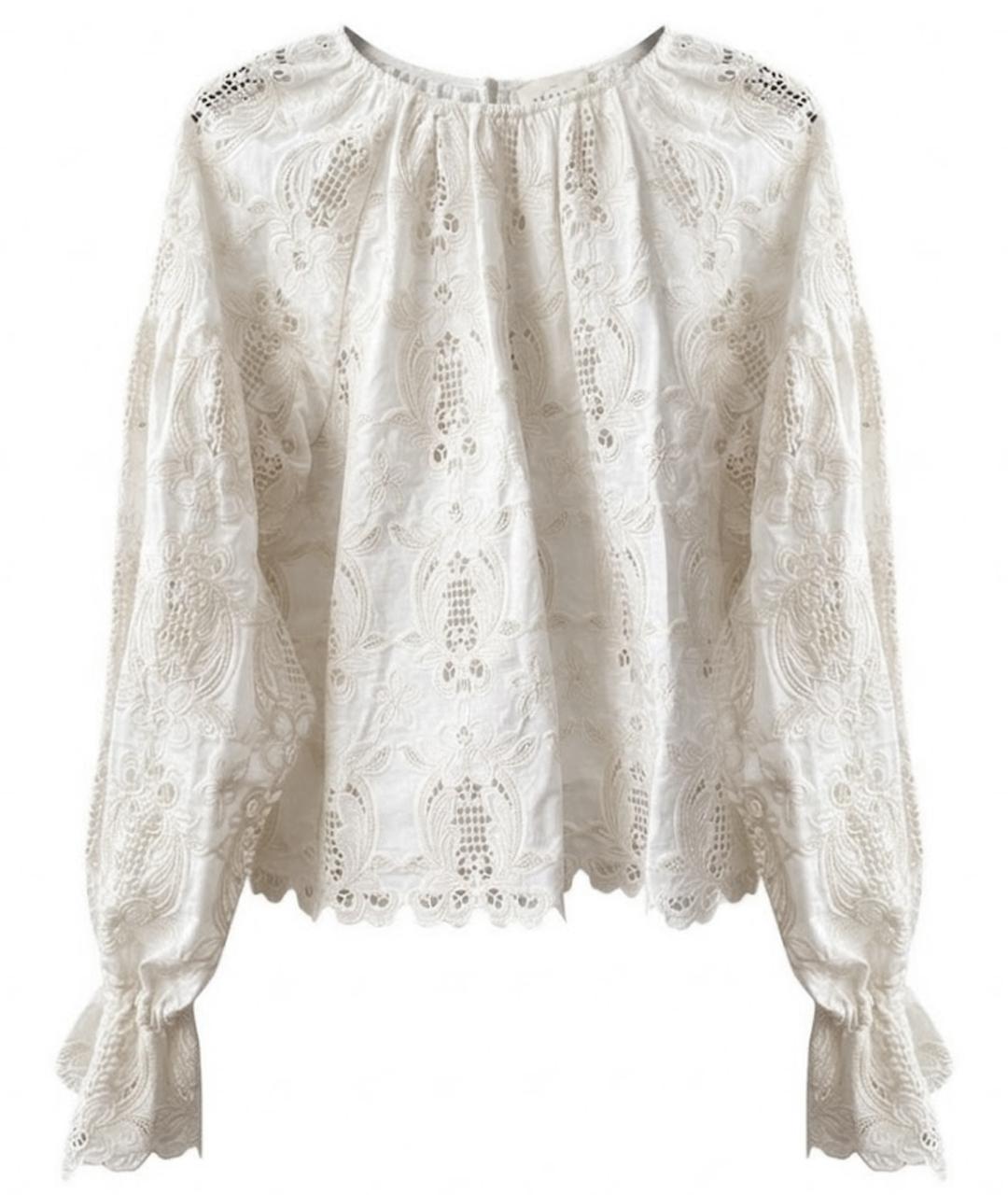 Sezane Белая хлопковая блузы, фото 1