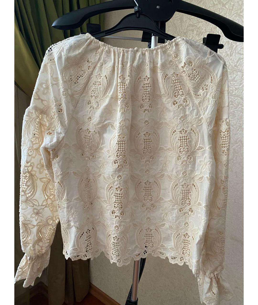 Sezane Белая хлопковая блузы, фото 2