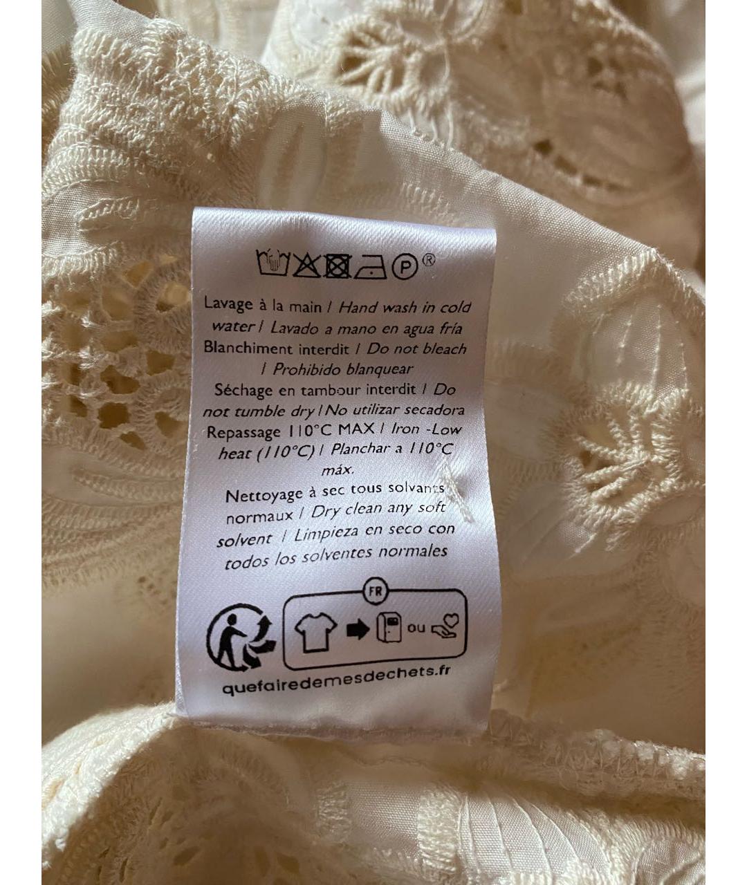 Sezane Белая хлопковая блузы, фото 7