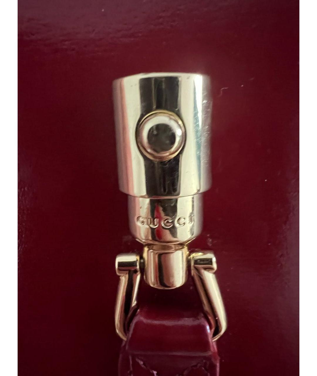 GUCCI Бордовая кожаная сумка с короткими ручками, фото 6