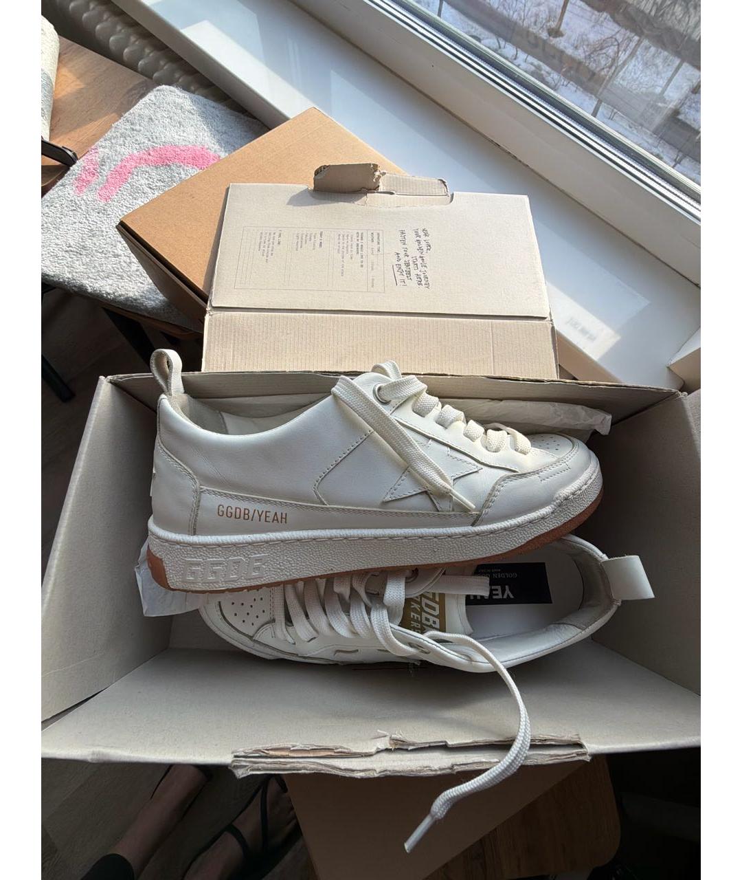 GOLDEN GOOSE DELUXE BRAND Белые кожаные кеды, фото 8