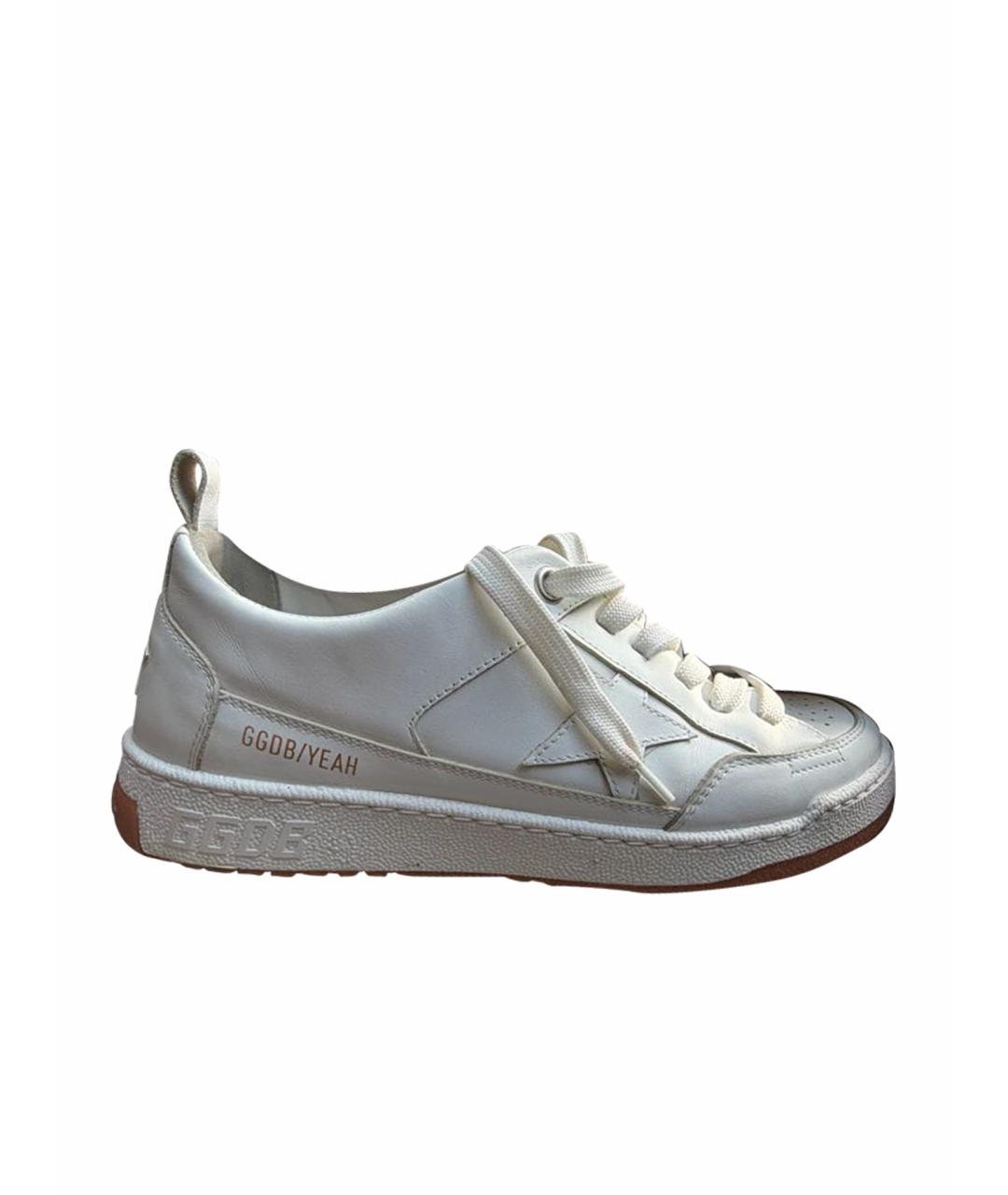 GOLDEN GOOSE DELUXE BRAND Белые кожаные кеды, фото 1