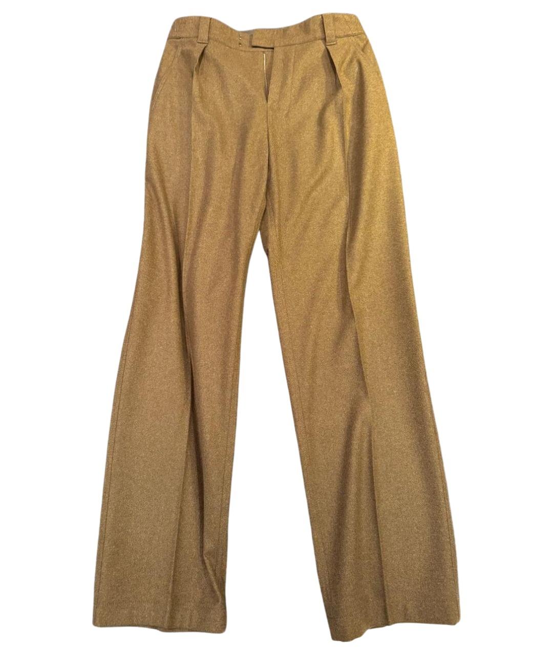 LORO PIANA Горчичные кашемировые классические брюки, фото 1