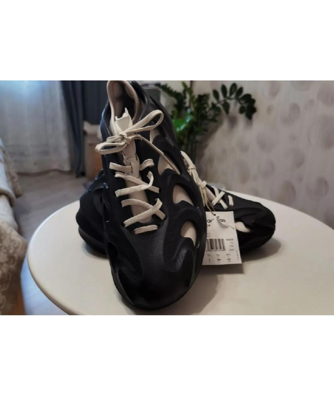 ADIDAS Черные резиновые низкие кроссовки / кеды, фото 3