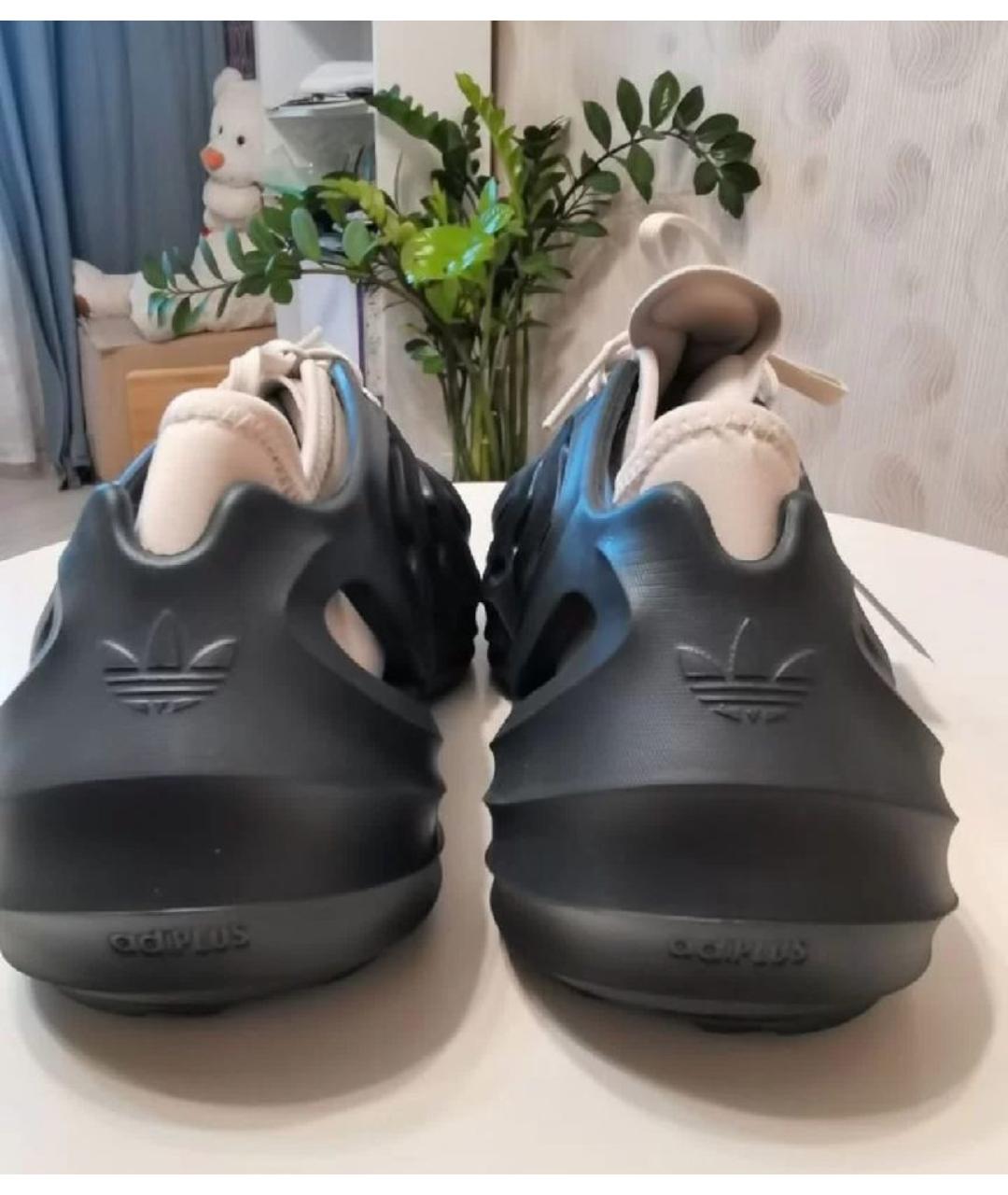 ADIDAS Черные резиновые низкие кроссовки / кеды, фото 5