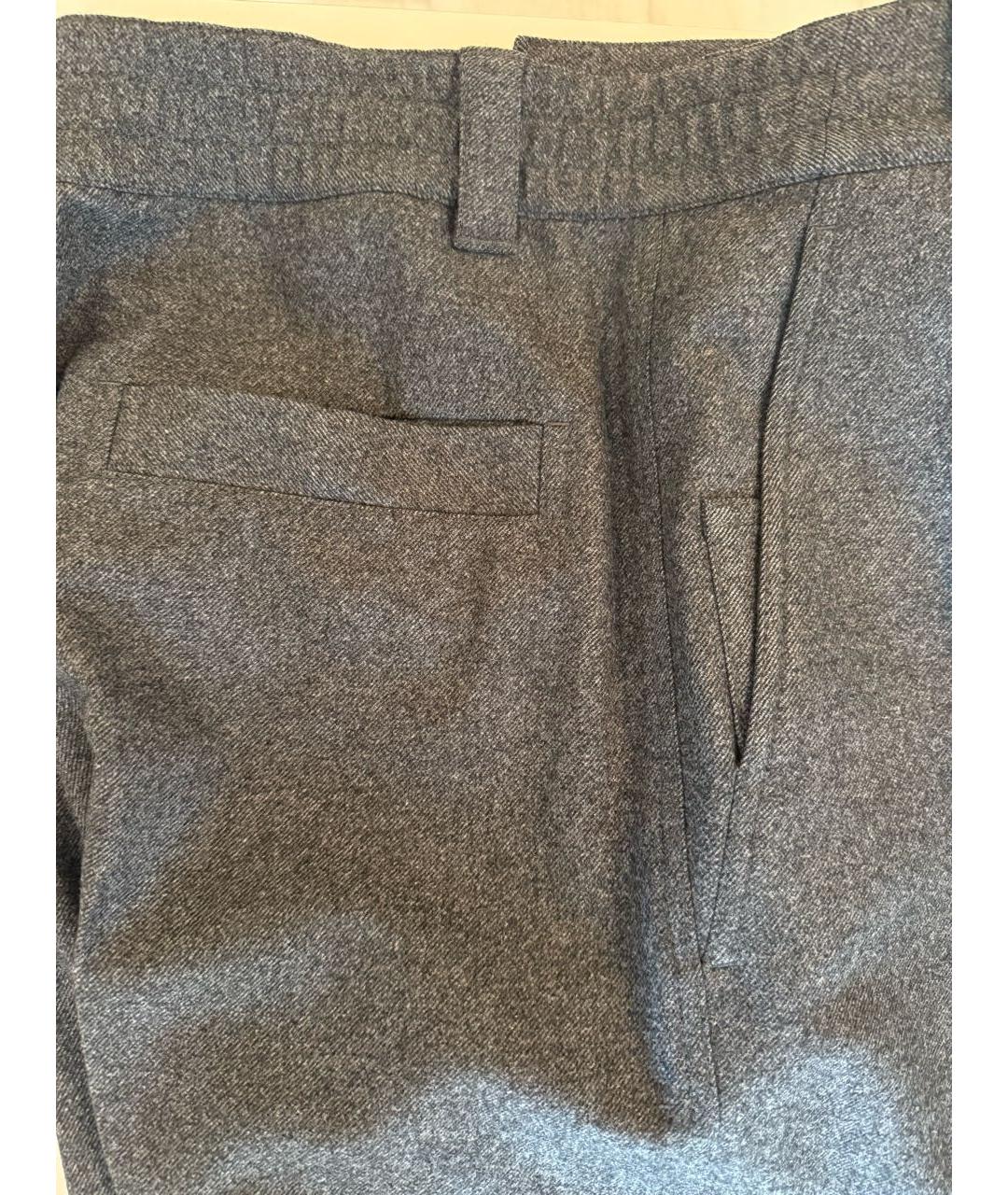 LORO PIANA Антрацитовые кашемировые классические брюки, фото 4