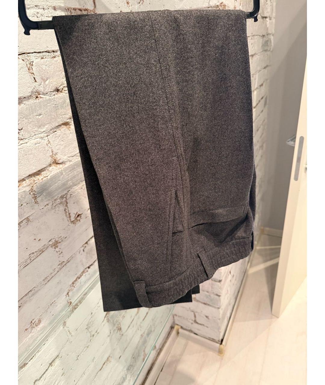 LORO PIANA Антрацитовые кашемировые классические брюки, фото 6