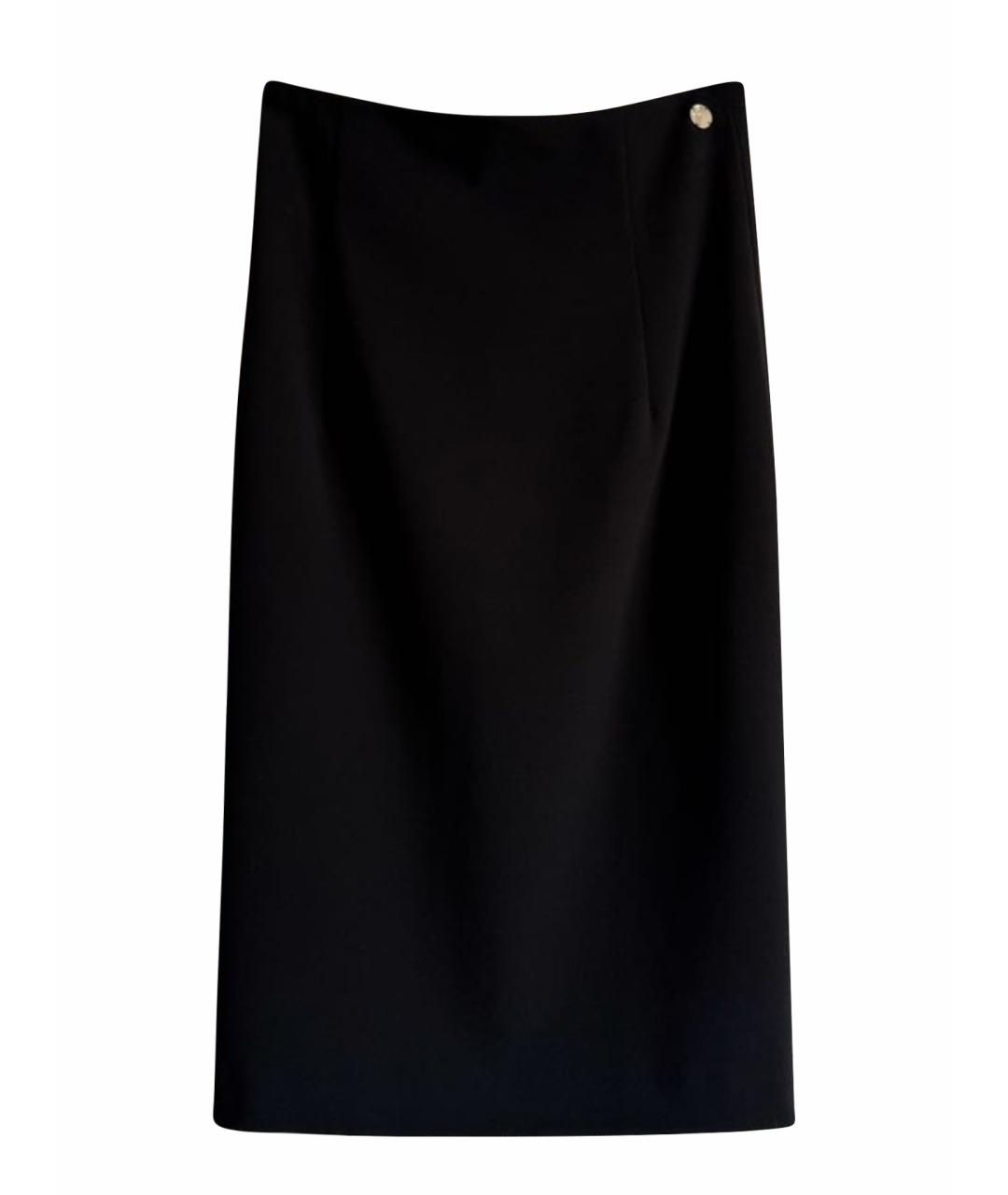 VERSACE COLLECTION Черная полиэстеровая юбка миди, фото 1