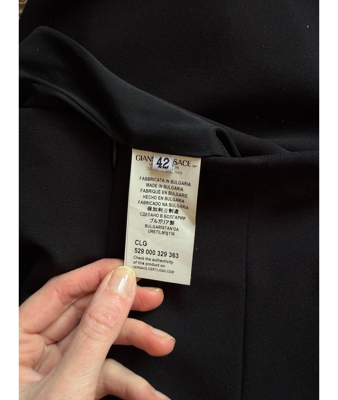 VERSACE COLLECTION Черная полиэстеровая юбка миди, фото 3