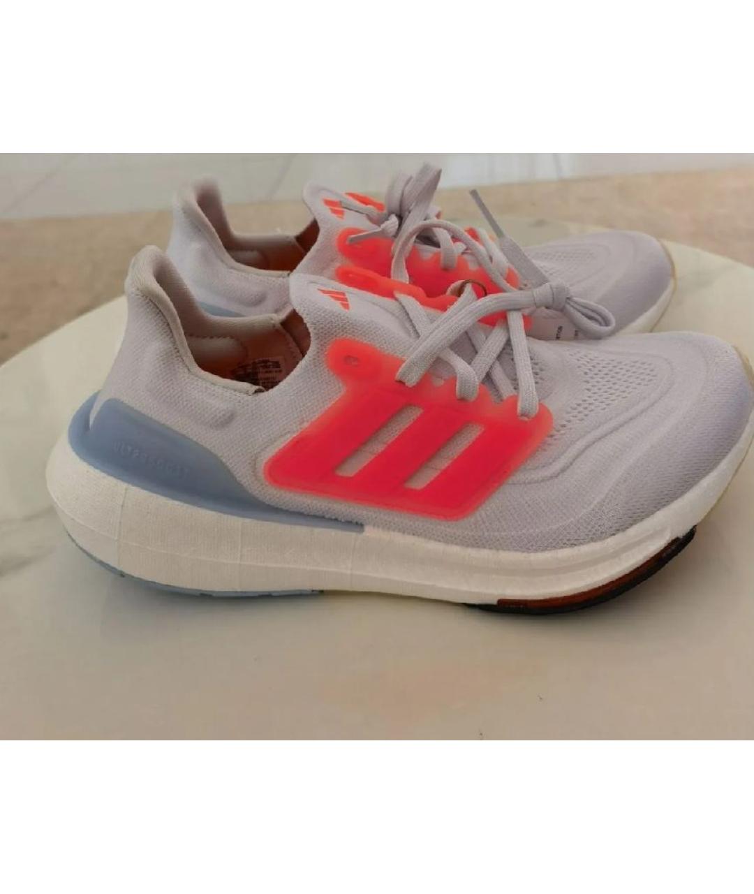 ADIDAS Белые текстильные кроссовки, фото 10