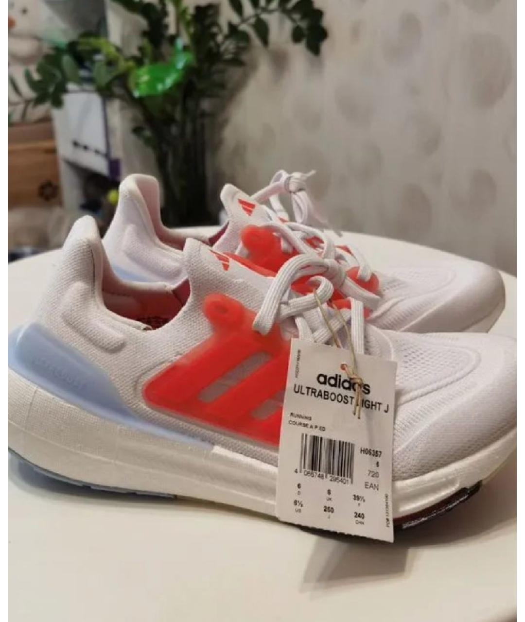 ADIDAS Белые текстильные кроссовки, фото 2