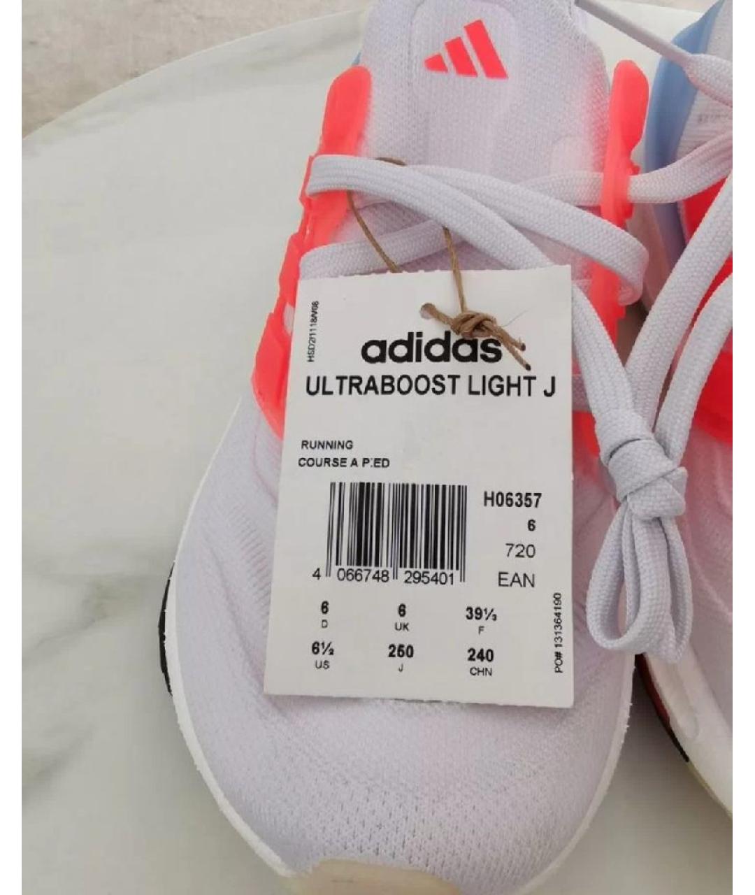 ADIDAS Белые текстильные кроссовки, фото 6