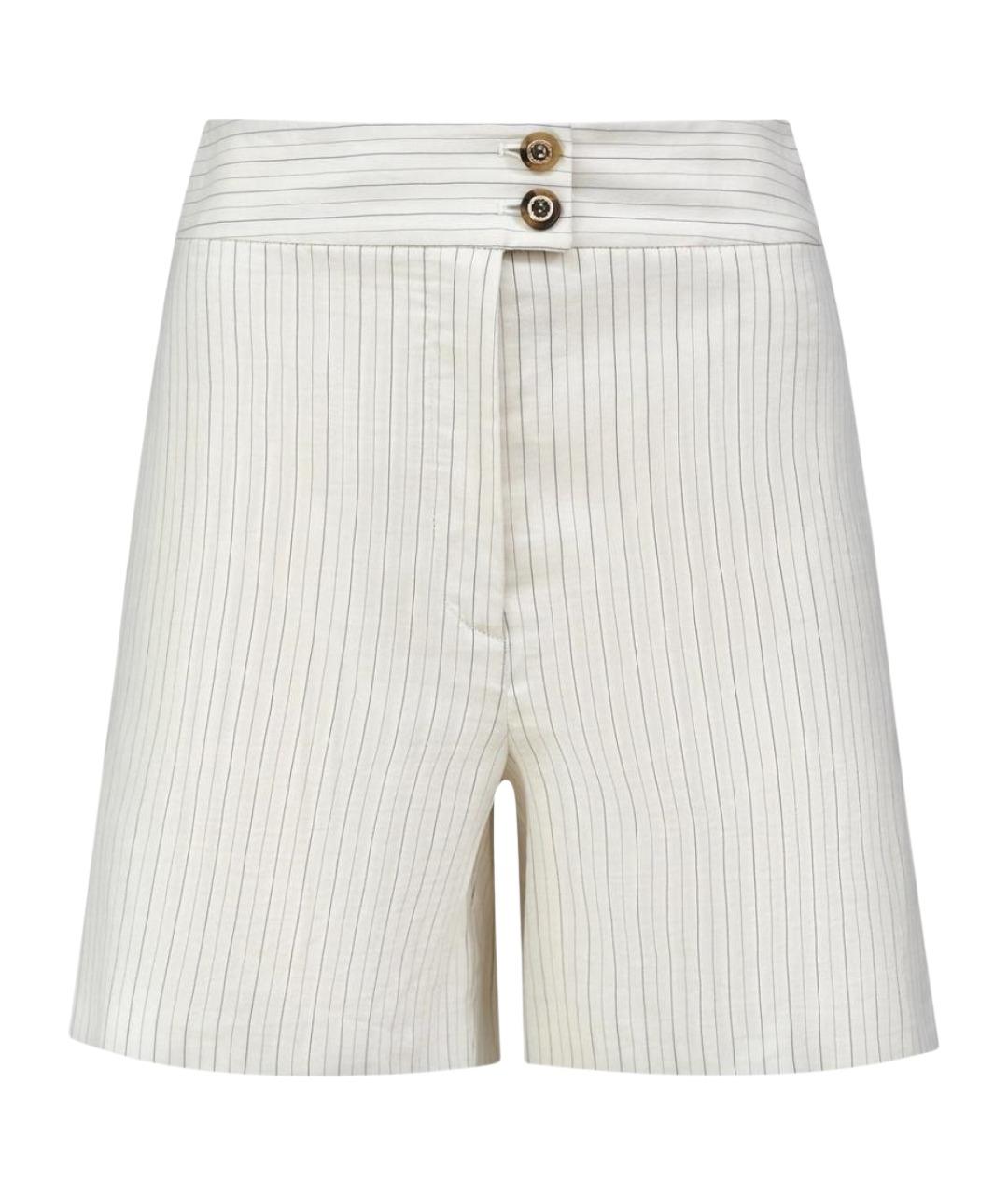 PINKO Белые льняные шорты, фото 1