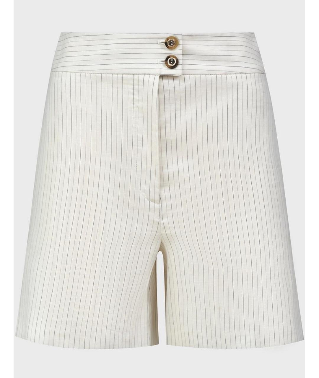 PINKO Белые льняные шорты, фото 7