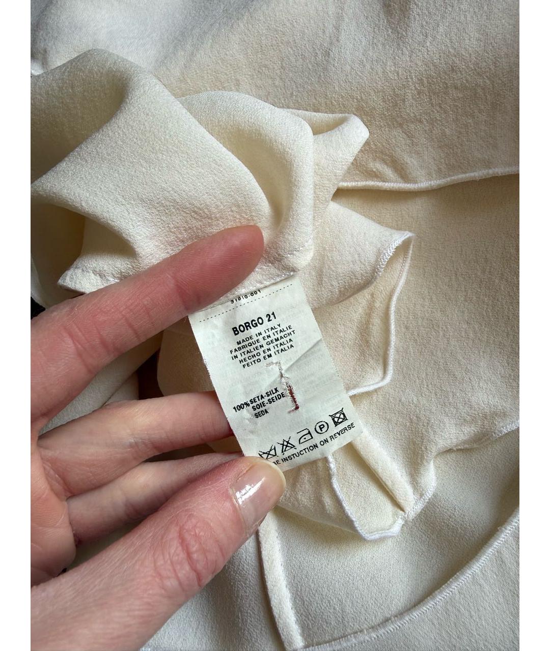 GIORGIO ARMANI Бежевая шелковая майка, фото 4