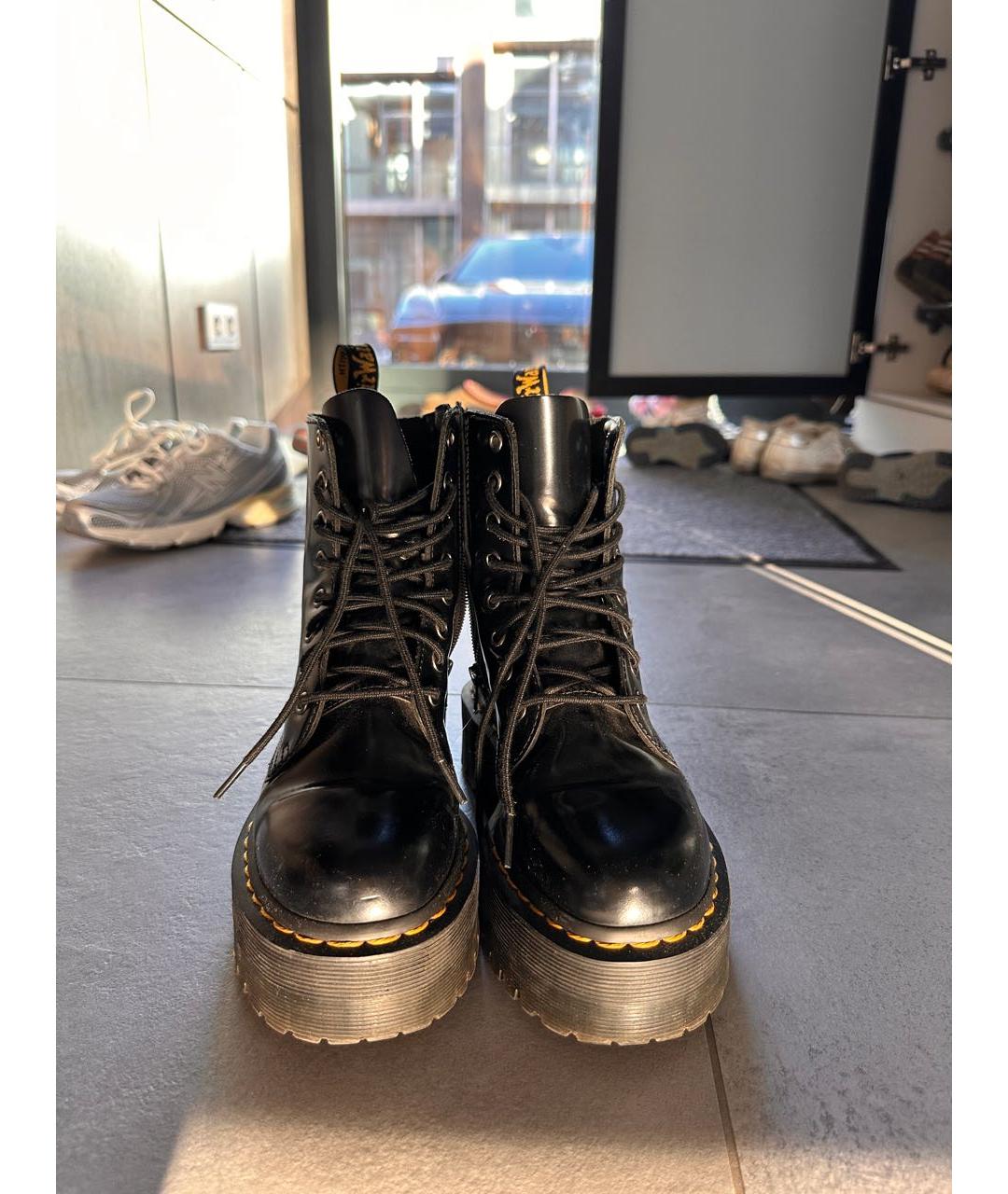 DR. MARTENS Черные кожаные ботинки, фото 2