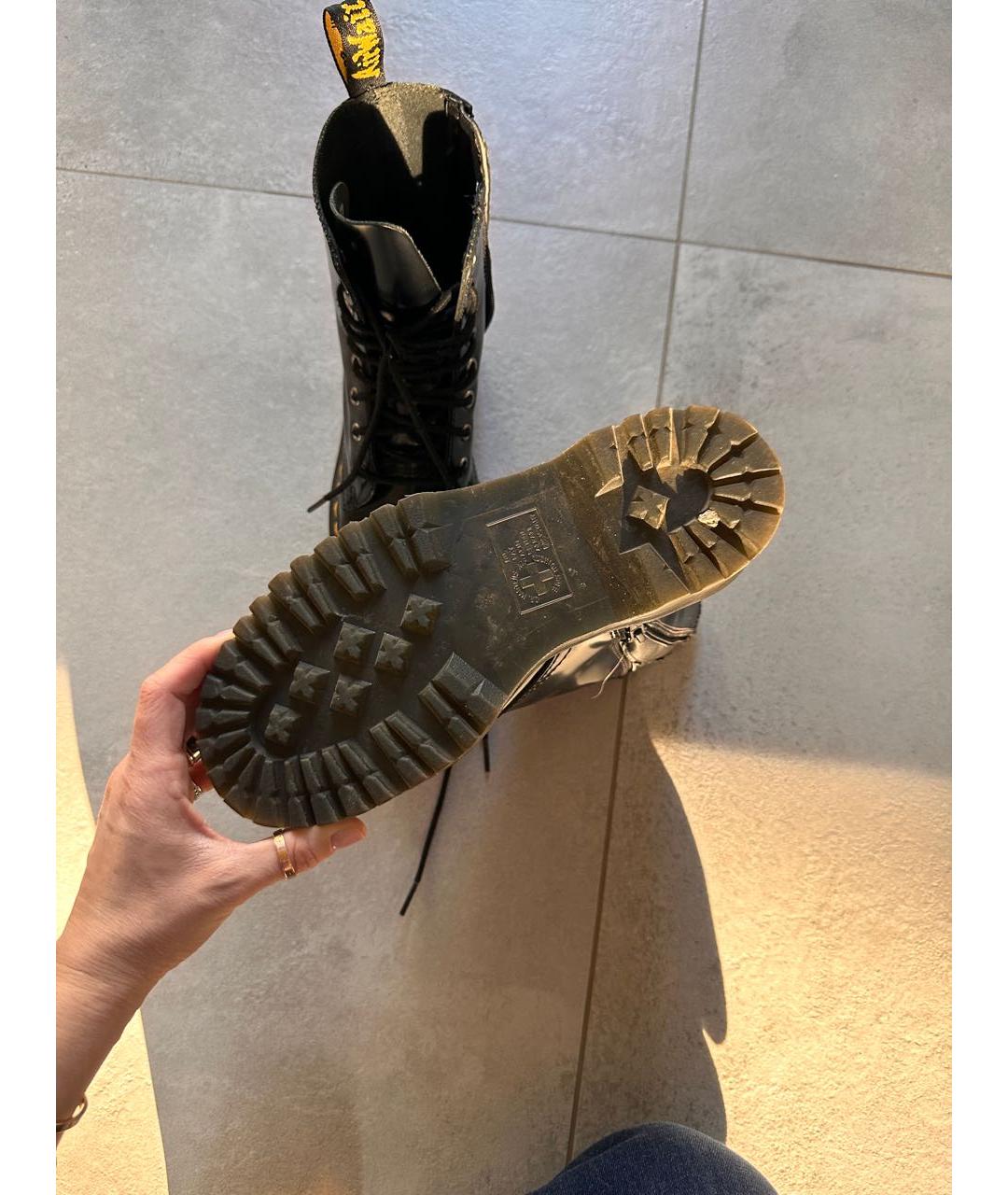 DR. MARTENS Черные кожаные ботинки, фото 5