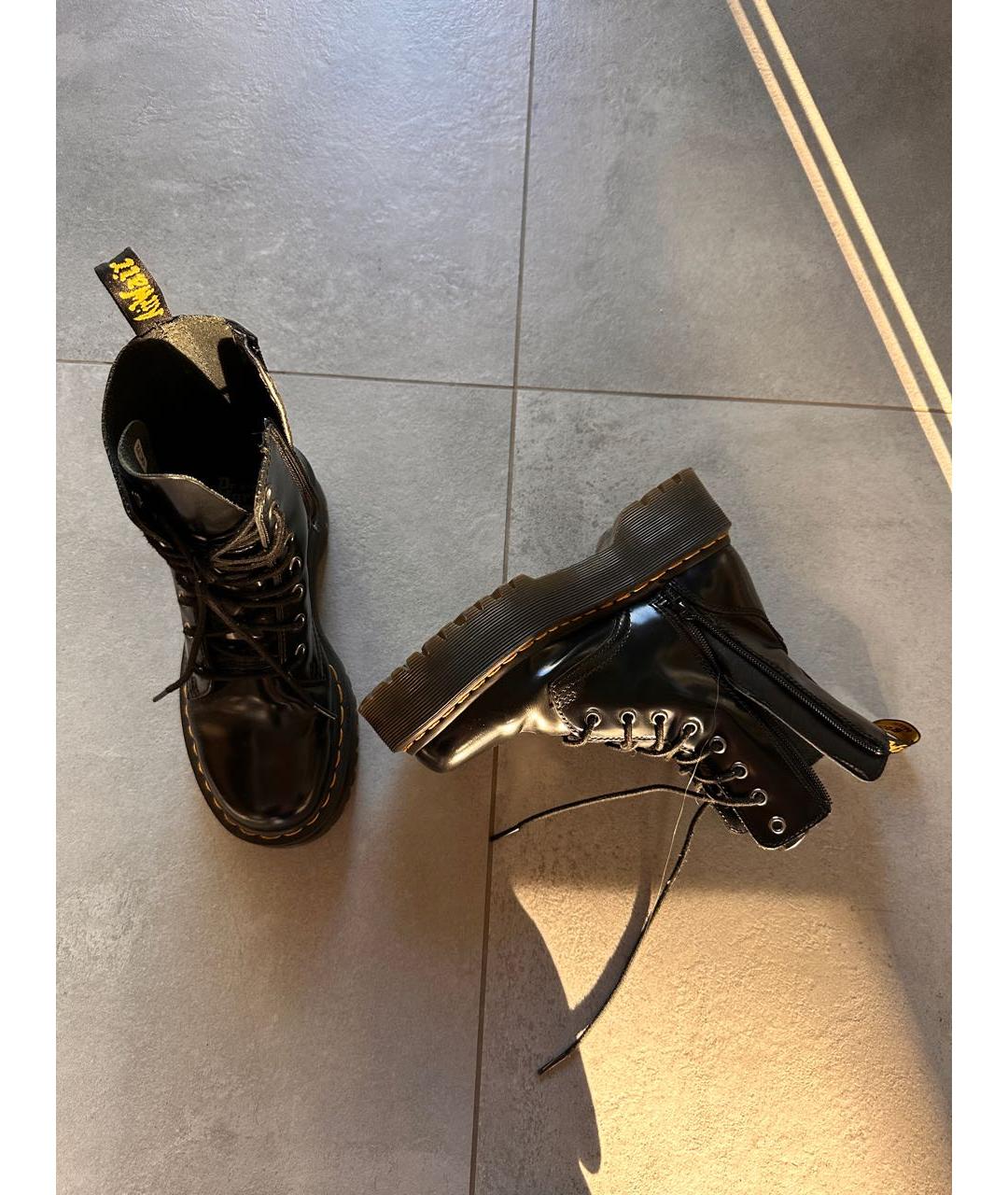 DR. MARTENS Черные кожаные ботинки, фото 6