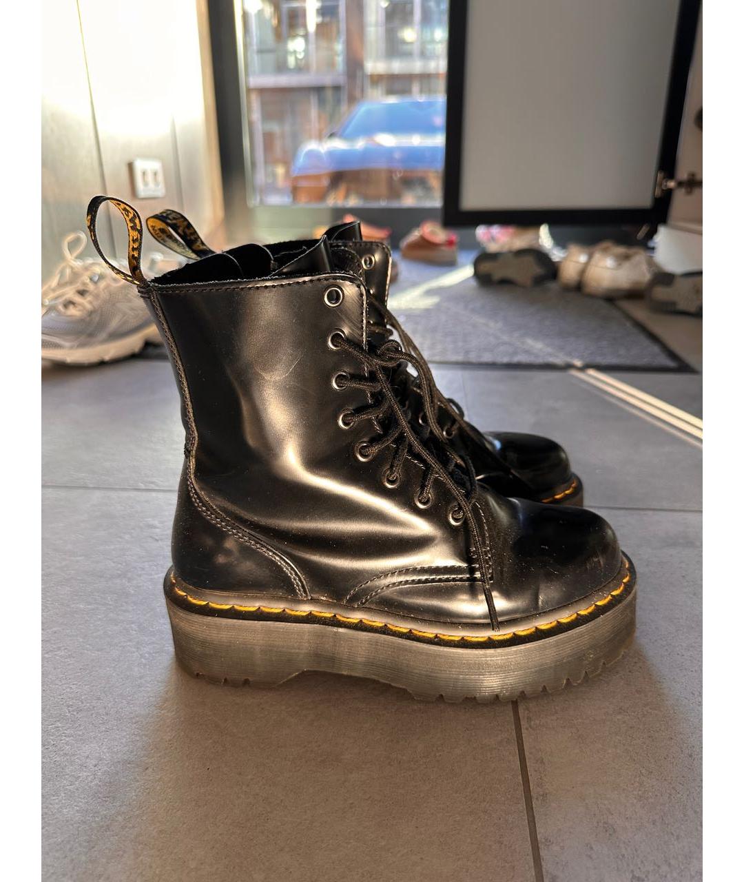 DR. MARTENS Черные кожаные ботинки, фото 7