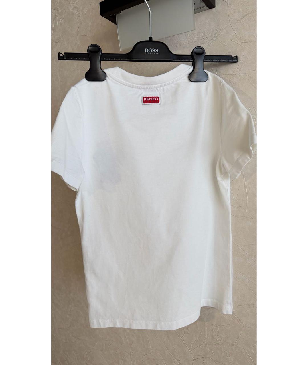 KENZO Белая хлопковая футболка, фото 5