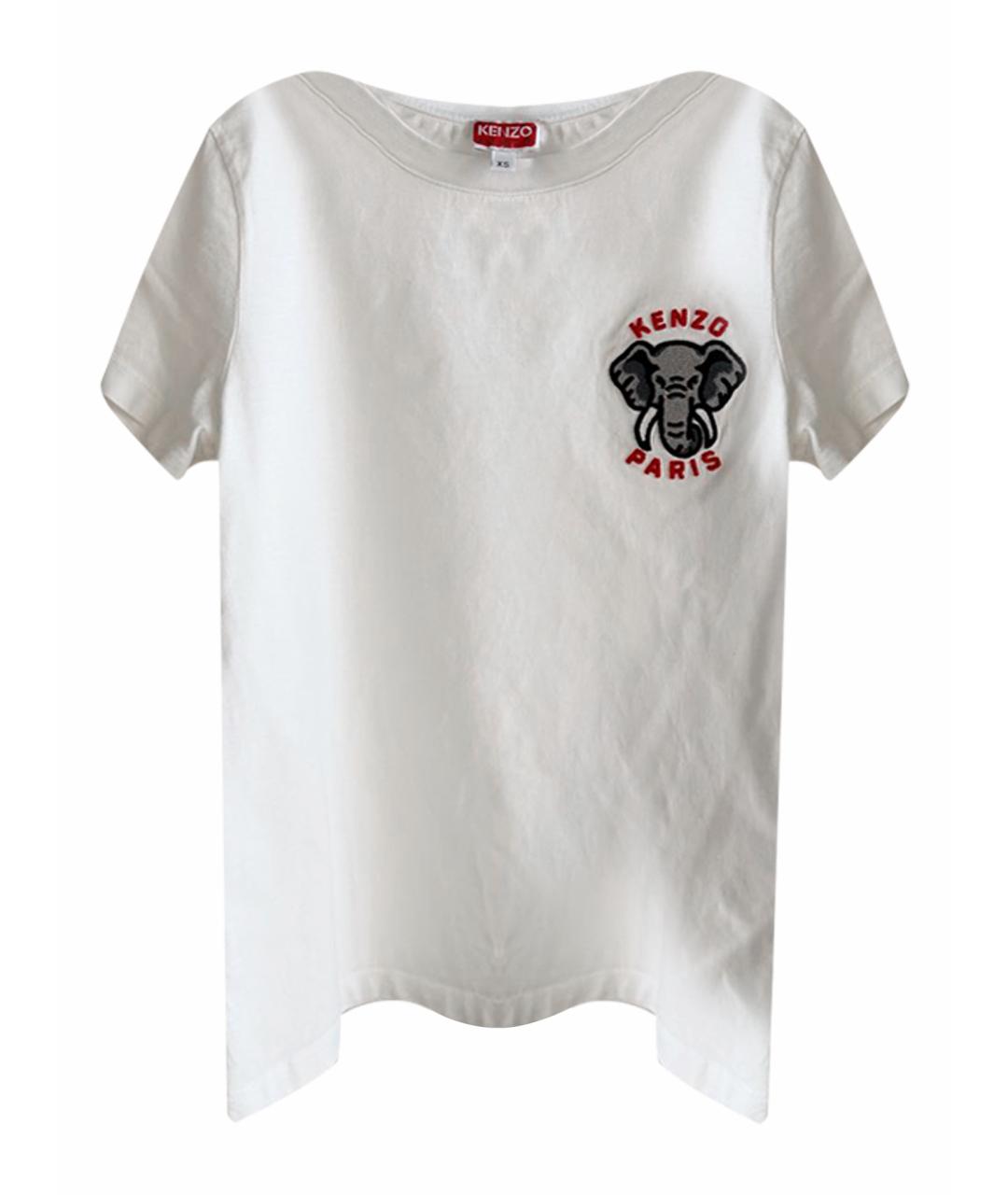 KENZO Белая хлопковая футболка, фото 1