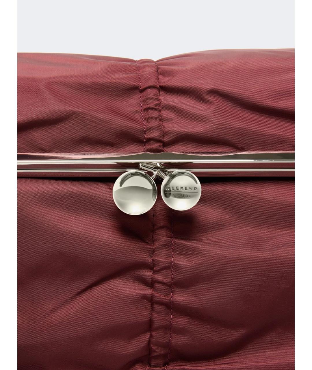 WEEKEND MAX MARA Бордовая синтетическая сумка через плечо, фото 4