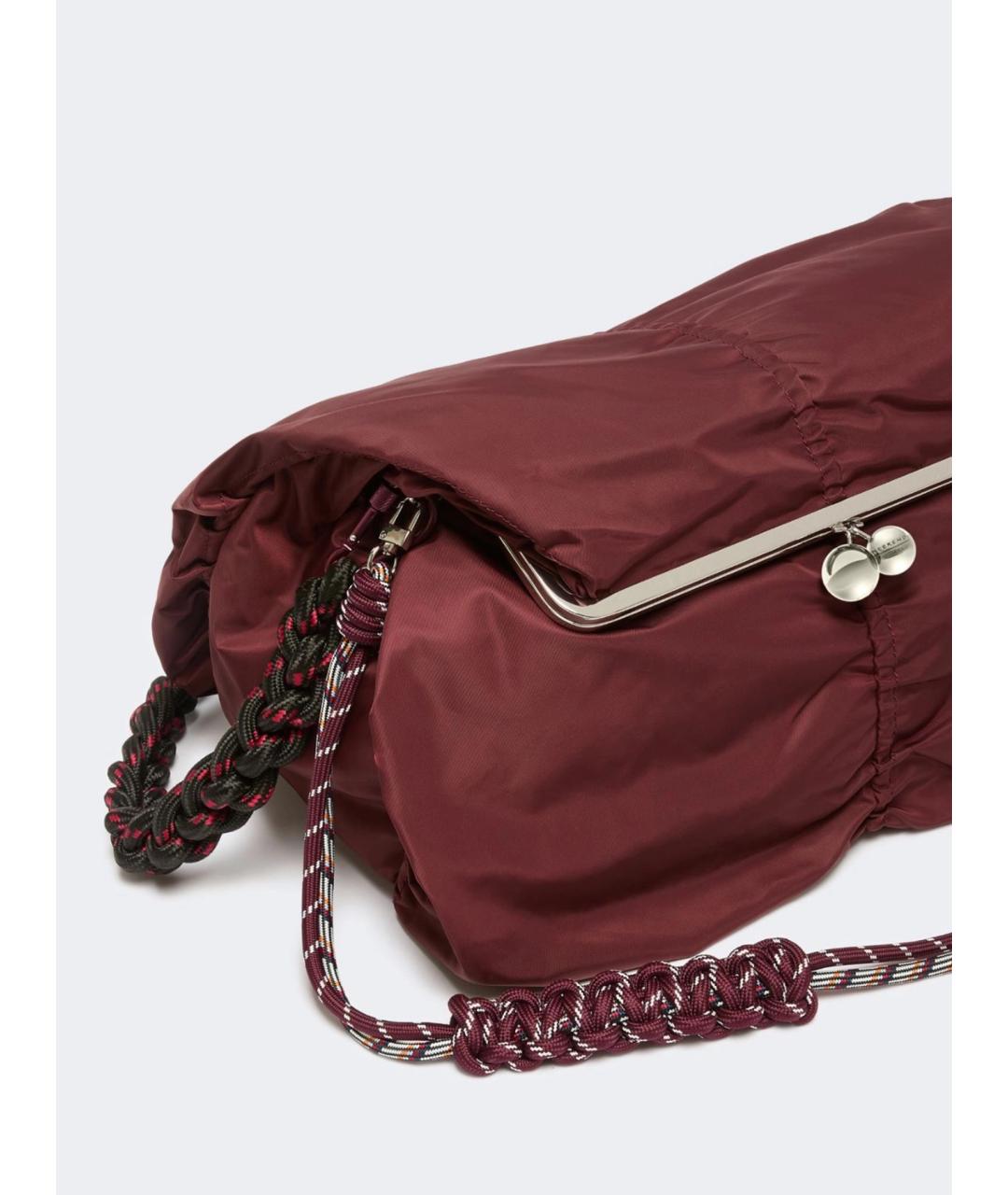WEEKEND MAX MARA Бордовая синтетическая сумка через плечо, фото 3