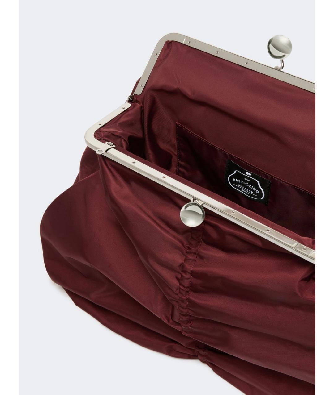 WEEKEND MAX MARA Бордовая синтетическая сумка через плечо, фото 5