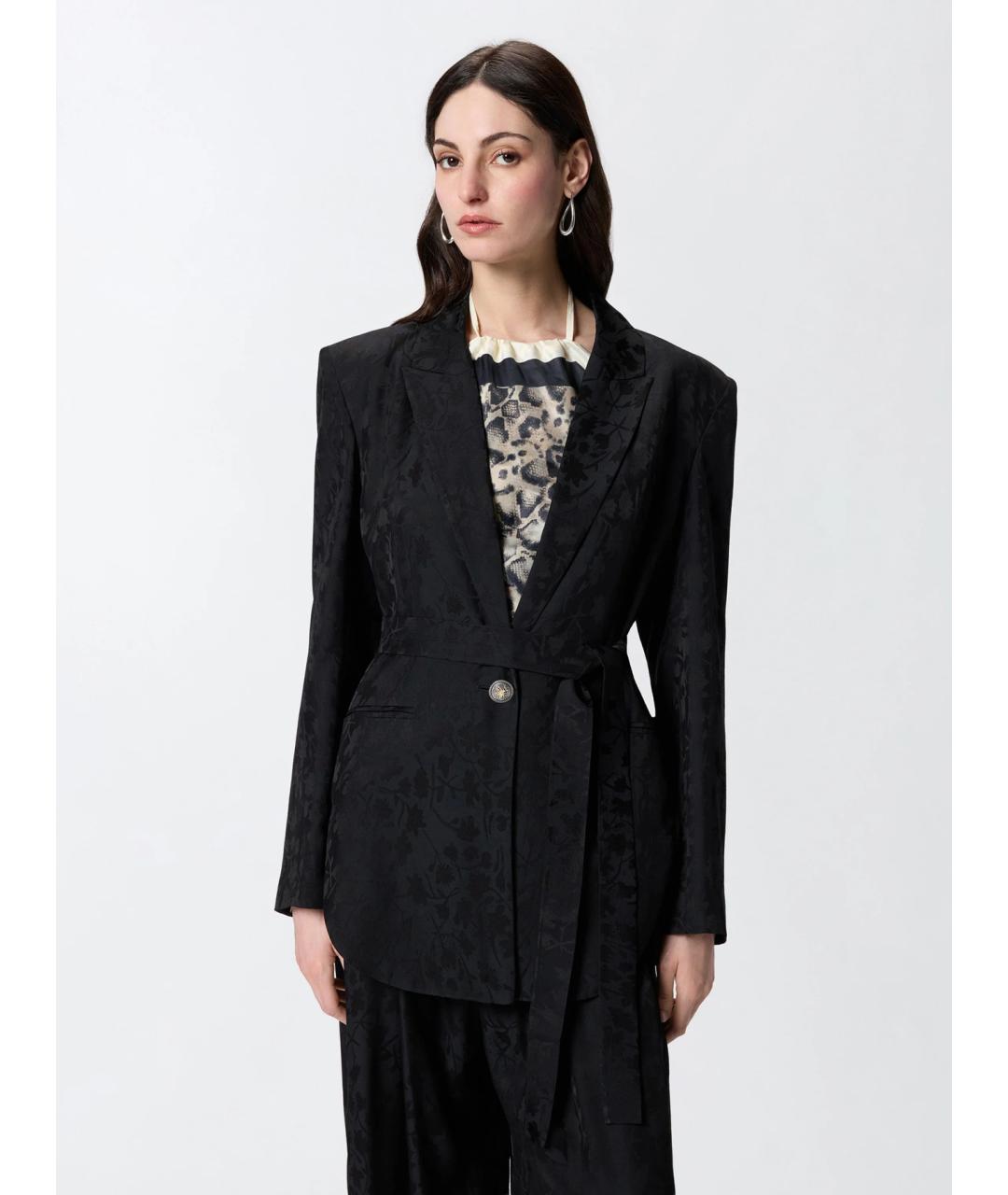 PINKO Черный вискозный жакет/пиджак, фото 2