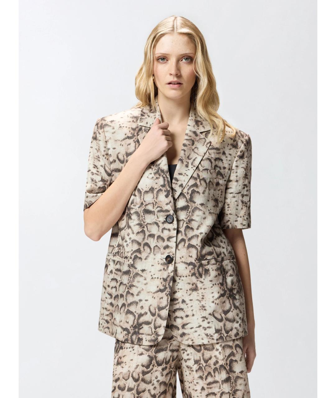 PINKO Мульти льняной жакет/пиджак, фото 3