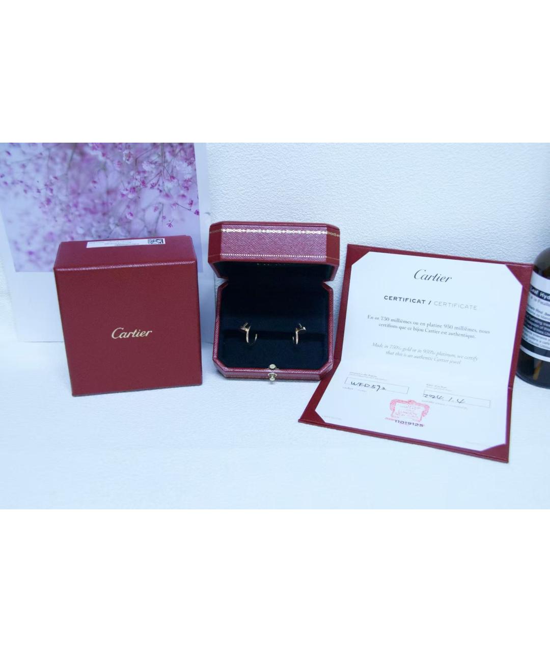 CARTIER Золотые серьги из розового золота, фото 3