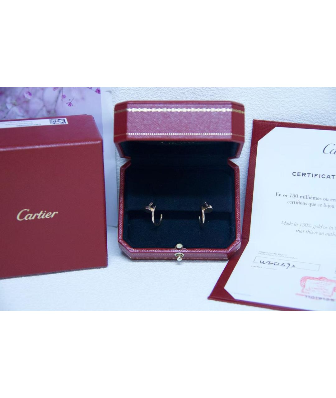 CARTIER Золотые серьги из розового золота, фото 4